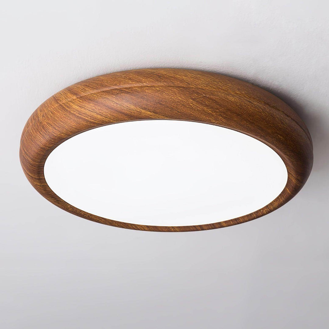 Modern Wood Grain LED Ceiling Light Fixture