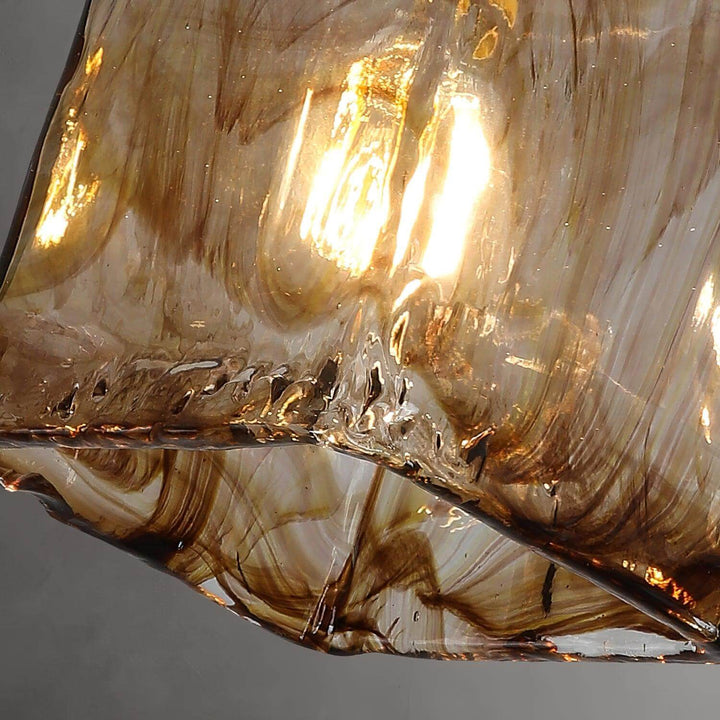 Brown Glass Pendant Light Fixture