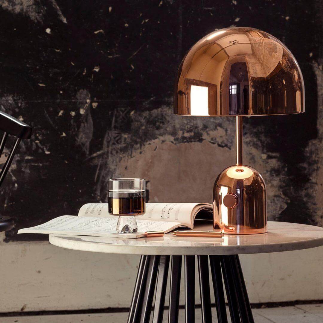 Modern Acrylic & Metal Bell Table Lamp