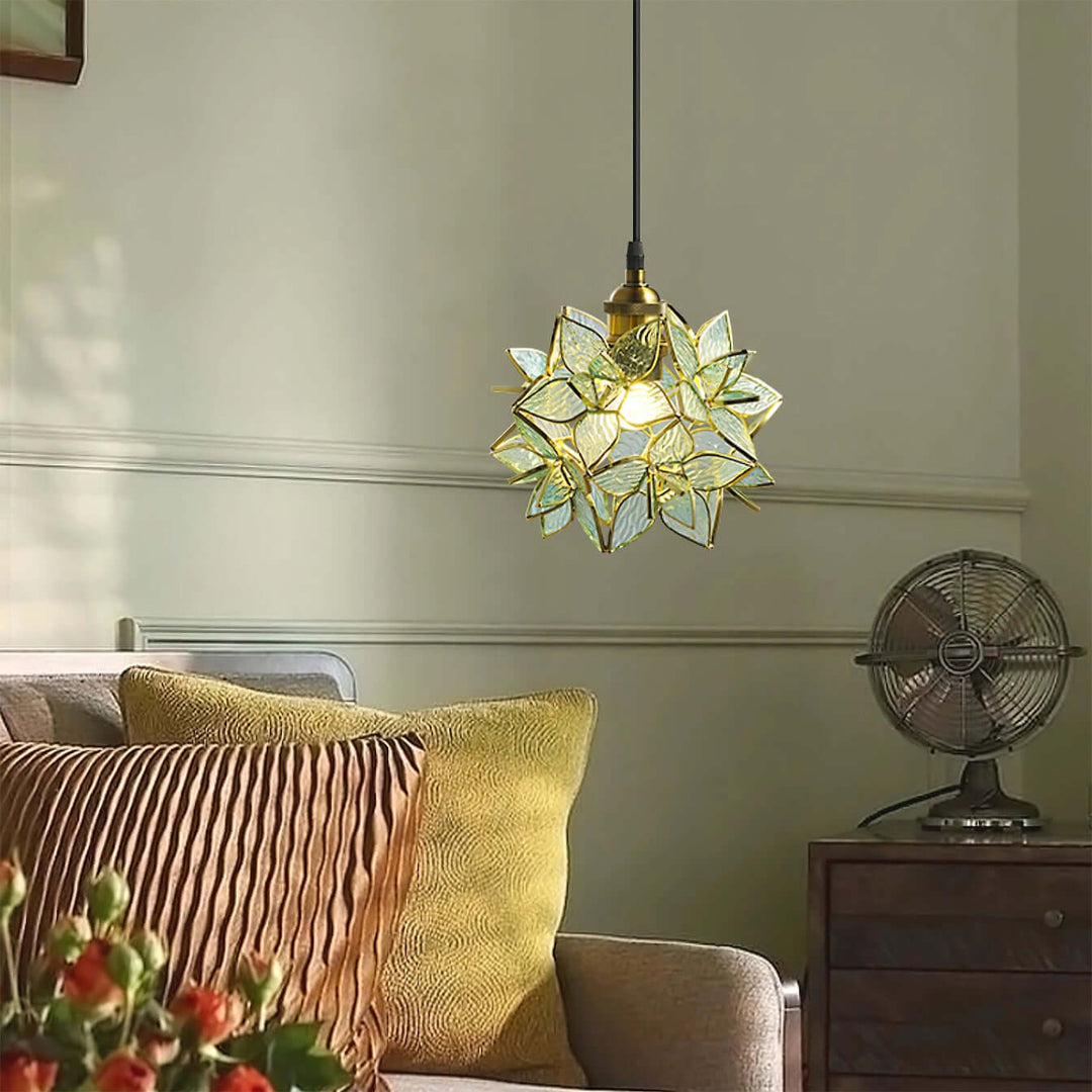 Capiz Shell Pendant Light, 20cm, Elegant Hanging Lamp
