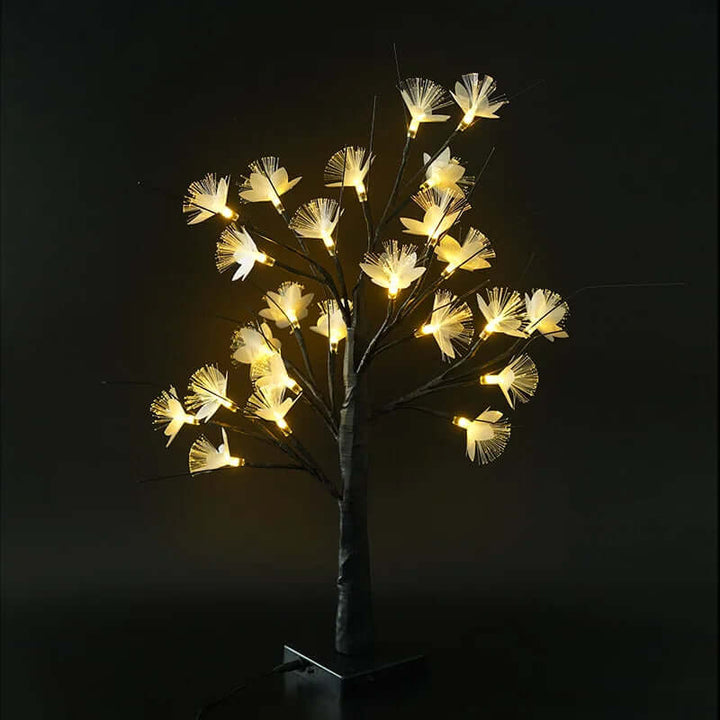 LED Birch Tree Light with Rose Flowers - 45cm