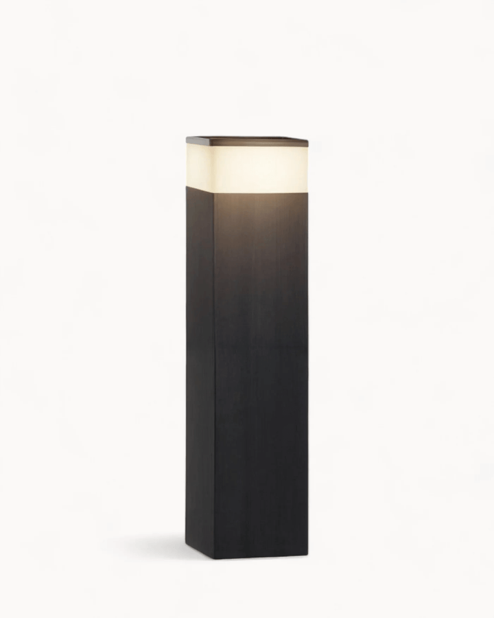 Solar LED Outdoor Lamp - Rectangular Metal Design