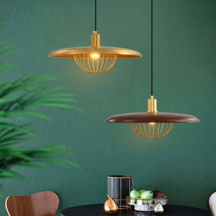 Rustic Wood-Look Pendant Light Fixture