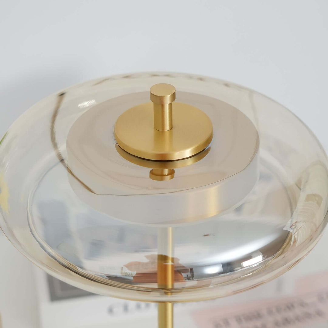Modern Glass & Metal LED Table Lamp