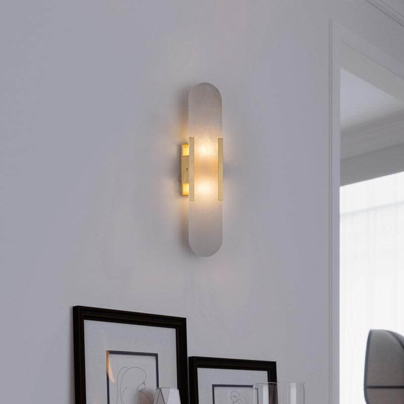 Elongated Alabaster Wall Lamp