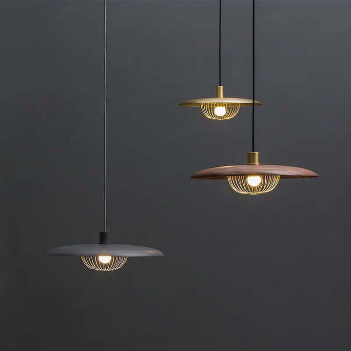 Rustic Wood-Look Pendant Light Fixture