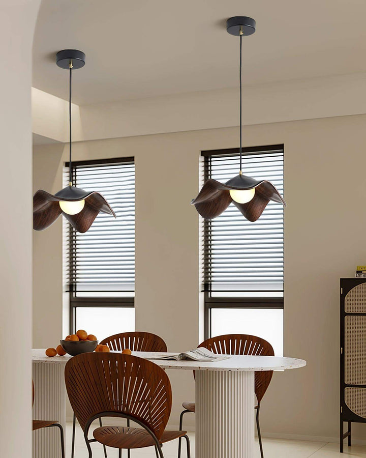 Decorative Resin Pendant Lamp with Leaf Design