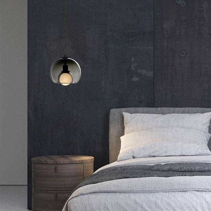 Modern Glass Pendant Light, 25cm Diameter