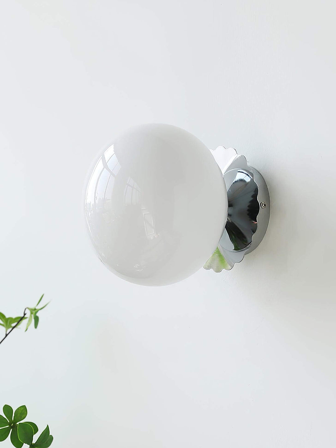 Pink Glass & Metal Sconce Light - 20cm