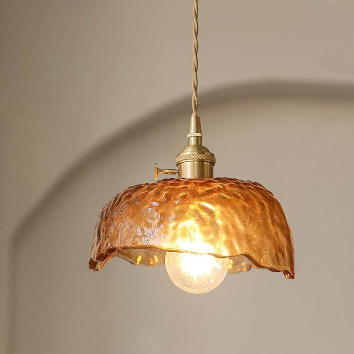 Brown Glass Pendant Light Fixture