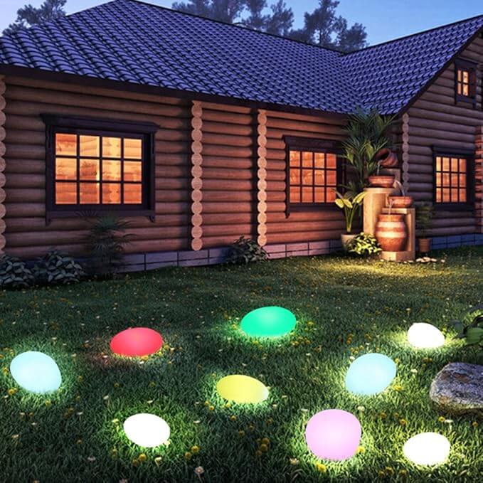 LED Cobblestone Garden Light - Outdoor & Indoor Lamp