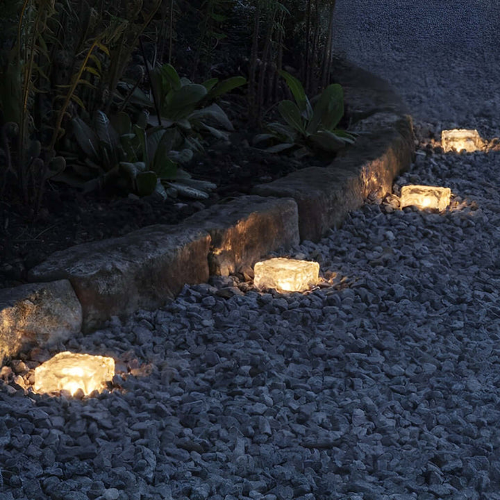 Solar Garden Light Square Crystal Outdoor LED Lamp