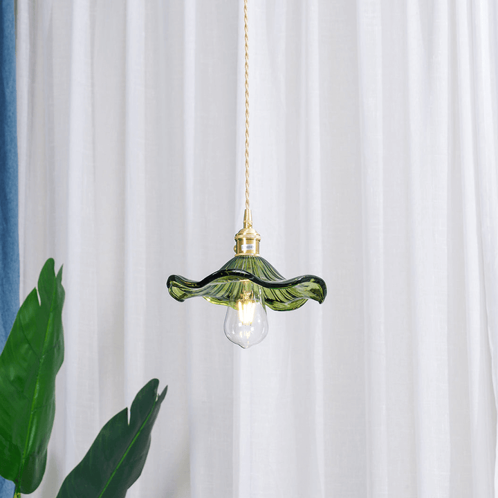 Floral Glass Pendant Light