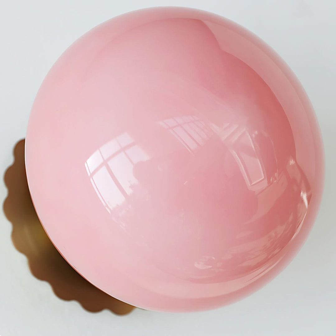 Pink Glass & Metal Sconce Light - 20cm