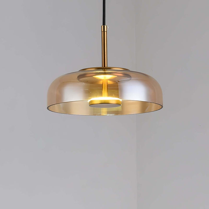 Modern Brass & Glass Pendant Light