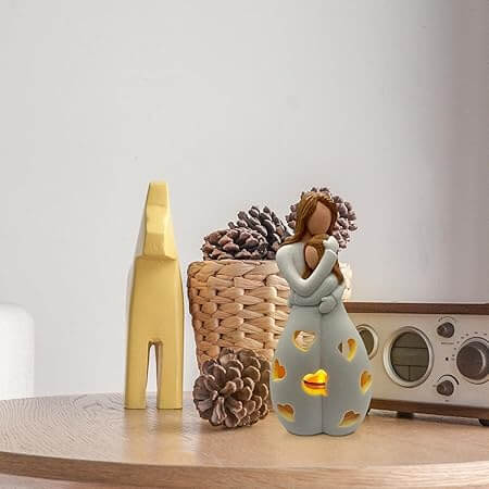 Decorative Resin Table Lamp with Warm Glow