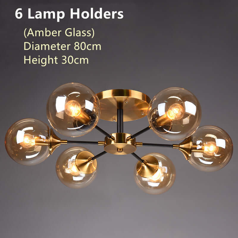 Modern Copper LED Chandelier