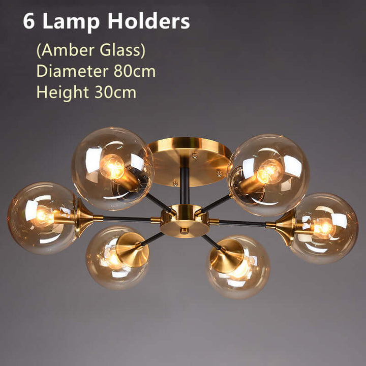 Modern Copper LED Chandelier