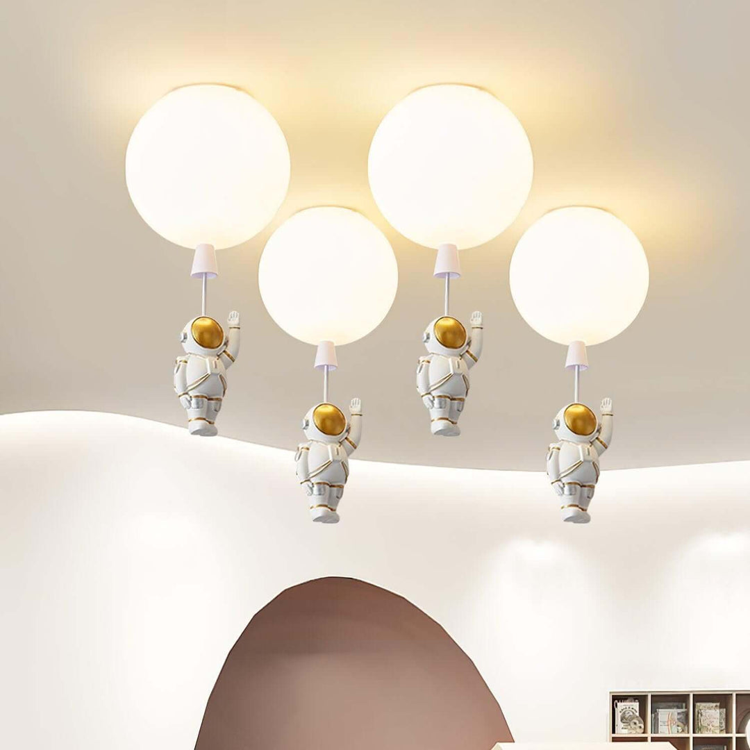 Modern Moon Astronaut LED Ceiling Light