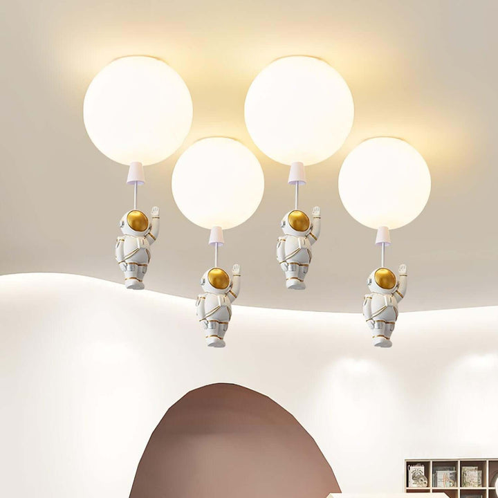 Modern Moon Astronaut LED Ceiling Light
