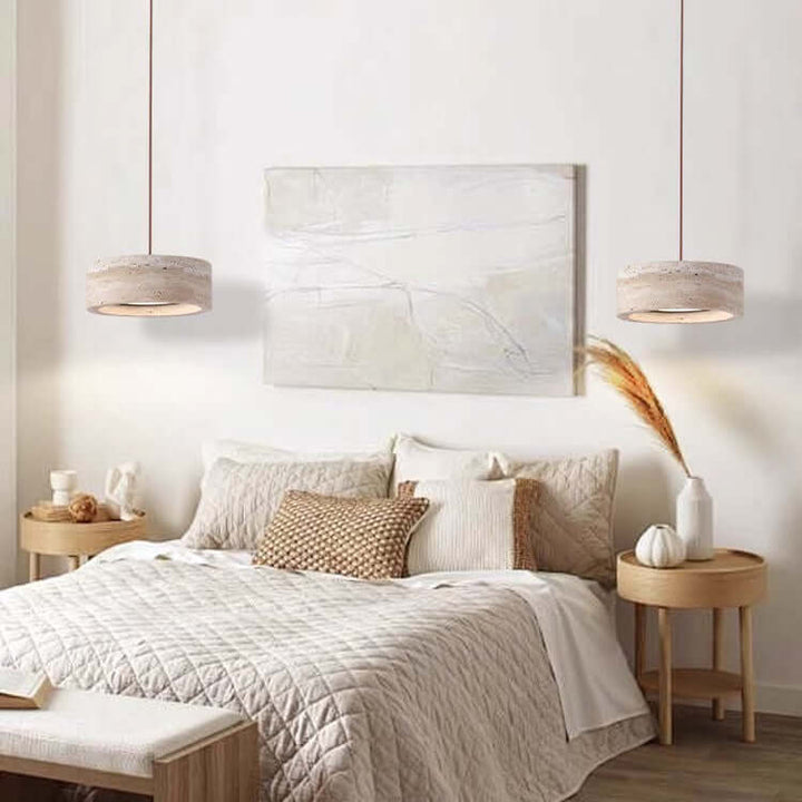 LED Stone Pendant Light - Rustic Modern Chandelier