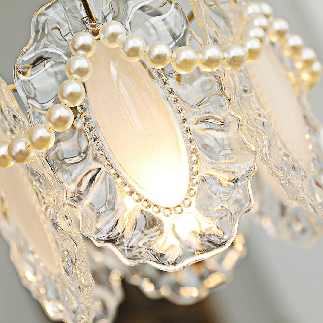 Floral Glass Pendant Lamp 20cm