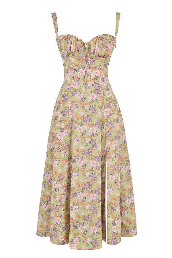 Printed Bustier Dress - Summer Dress