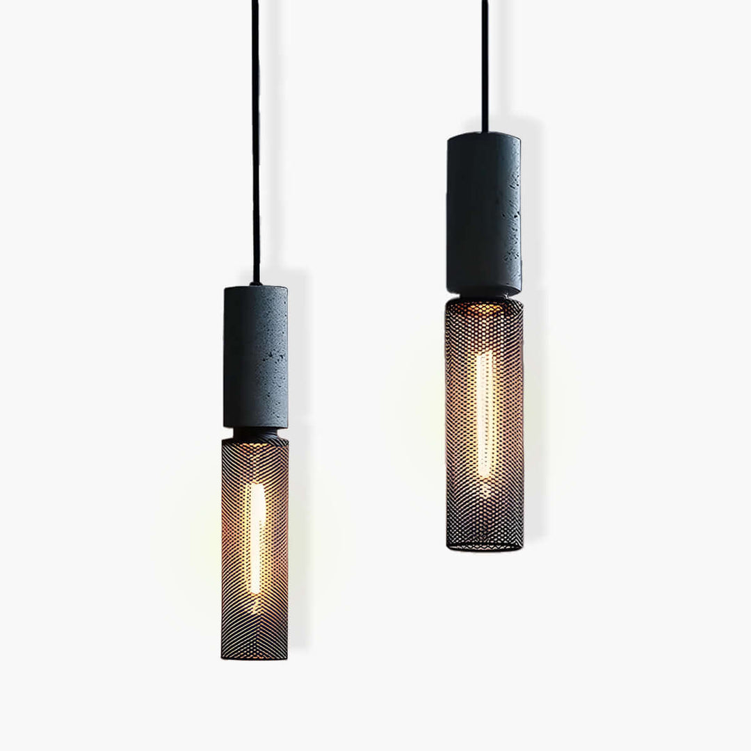 Industrial Pendant Light Concrete & Iron Ceiling Lamp