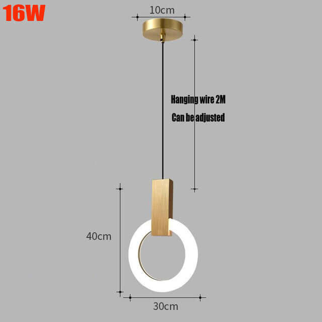 Modern Acrylic Ring LED Pendant Light