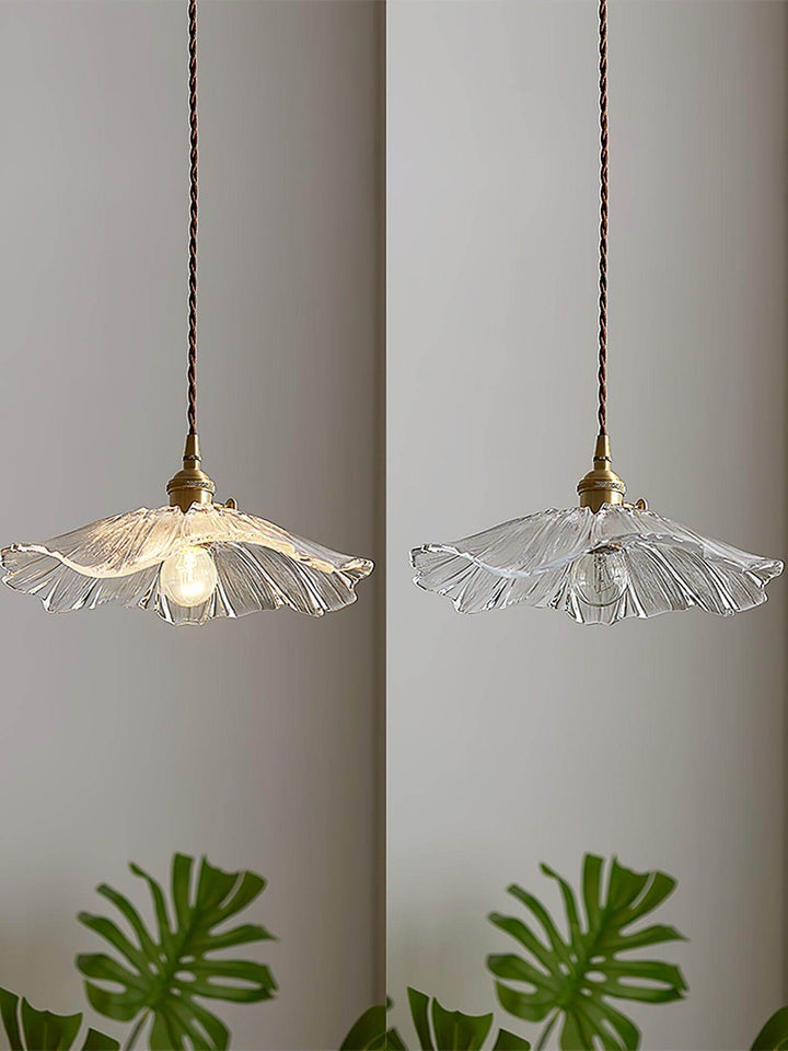 Elegant Flower Glass Pendant Light