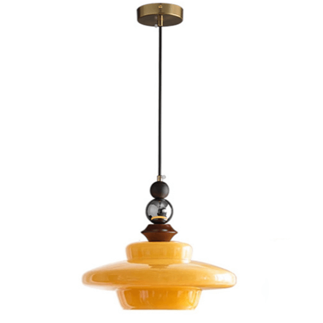 Medieval Style Beige Glass Pendant Light