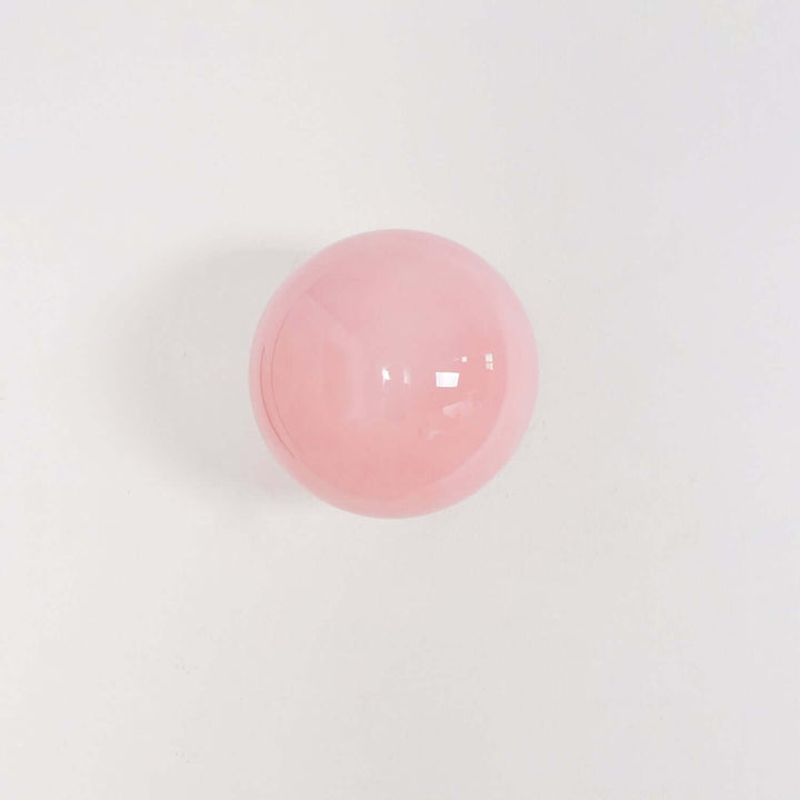 Pink Glass & Metal Sconce Light - 20cm