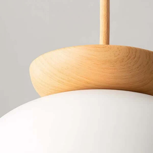 Modern Semi-Wooden Pendant Light