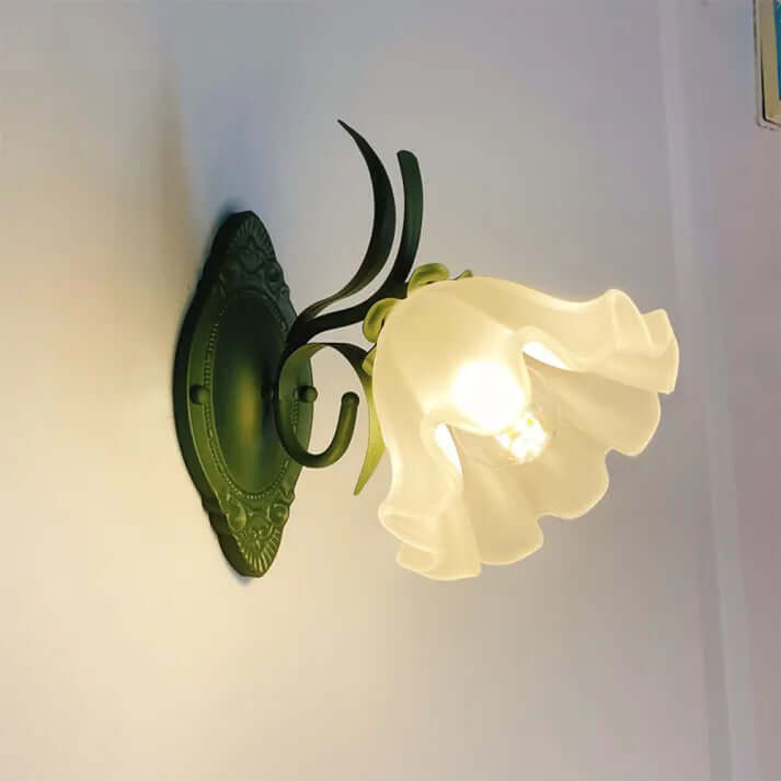 Floral Wall Lamp, Iron & Acrylic, 22cm