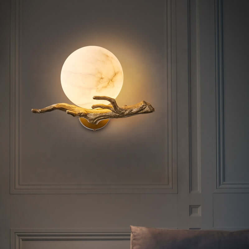 Marble & Copper Wall Lamp
