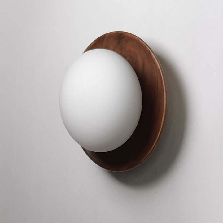 Modern White Wood Wall Sconce Light