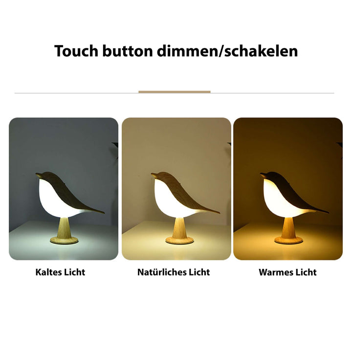 Decorative Bird Lamp with LED Light for Home Decor