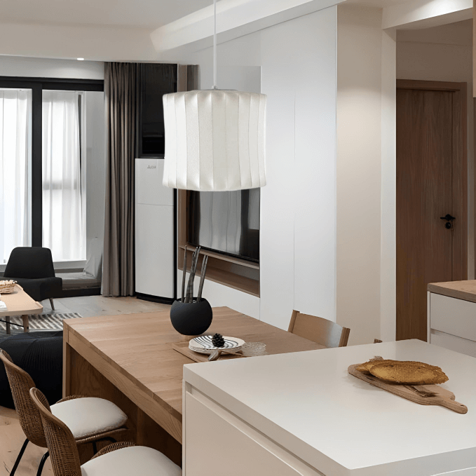 Modern Semi-Wood Pendant Light