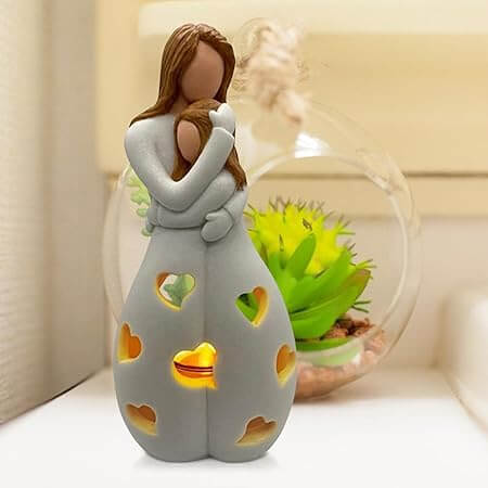 Decorative Resin Table Lamp with Warm Glow