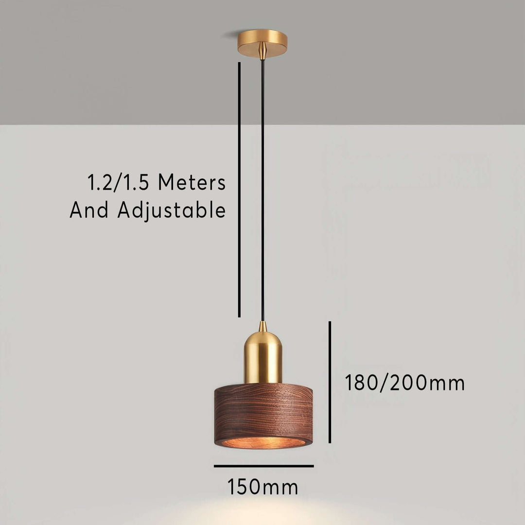 Cylinder Pendant Light - Japanese Style Hanging Lamp