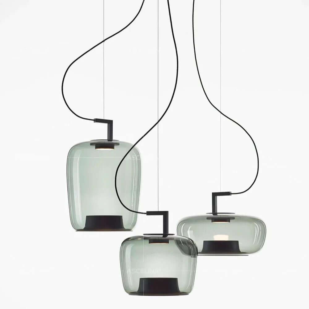 Modern Glass Pendant Light with LED