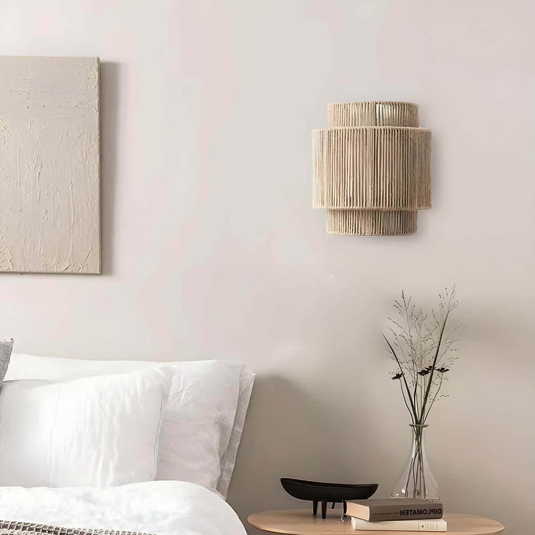 Natural Rope Wall Light Fixture 25x23cm