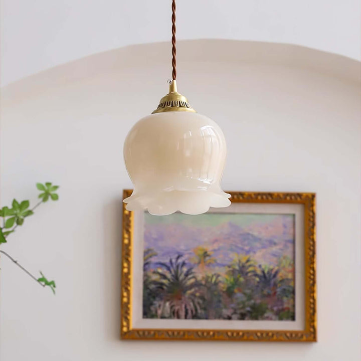 Floral Pendant Lamp, Elegant Hanging Ceiling Light Fixture