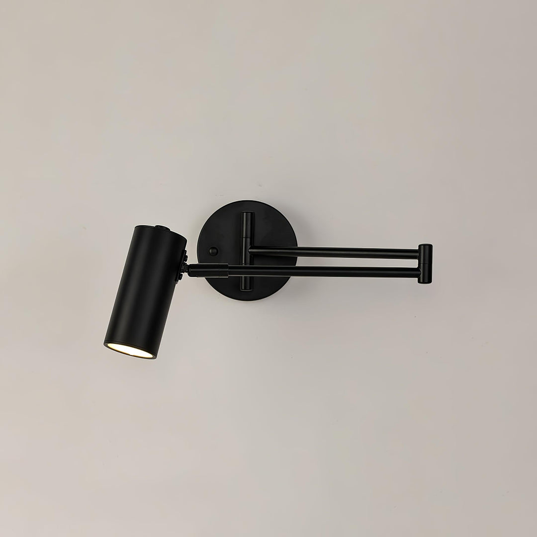 Adjustable Metal Swing Arm Wall Lamp with Integrated LED