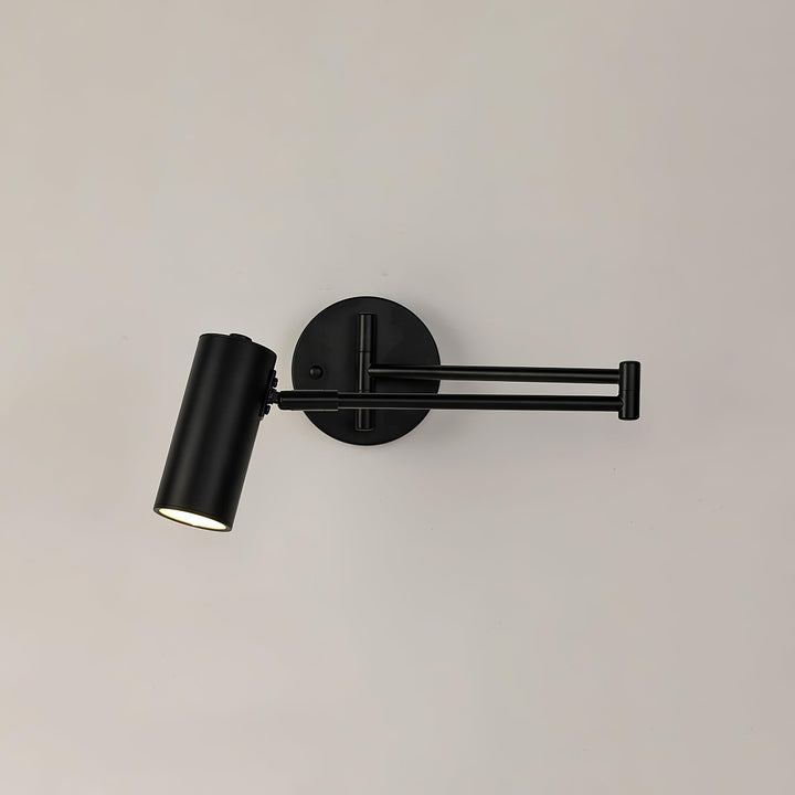 Adjustable Metal Swing Arm Wall Lamp with Integrated LED