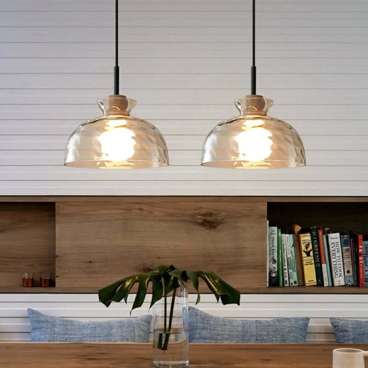 Modern Glass Pendant Light Fixture Hanging Lamp