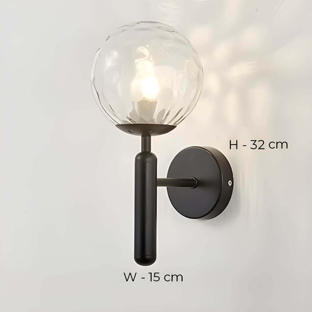 Mid-Century Modern Glass Wall Lamp