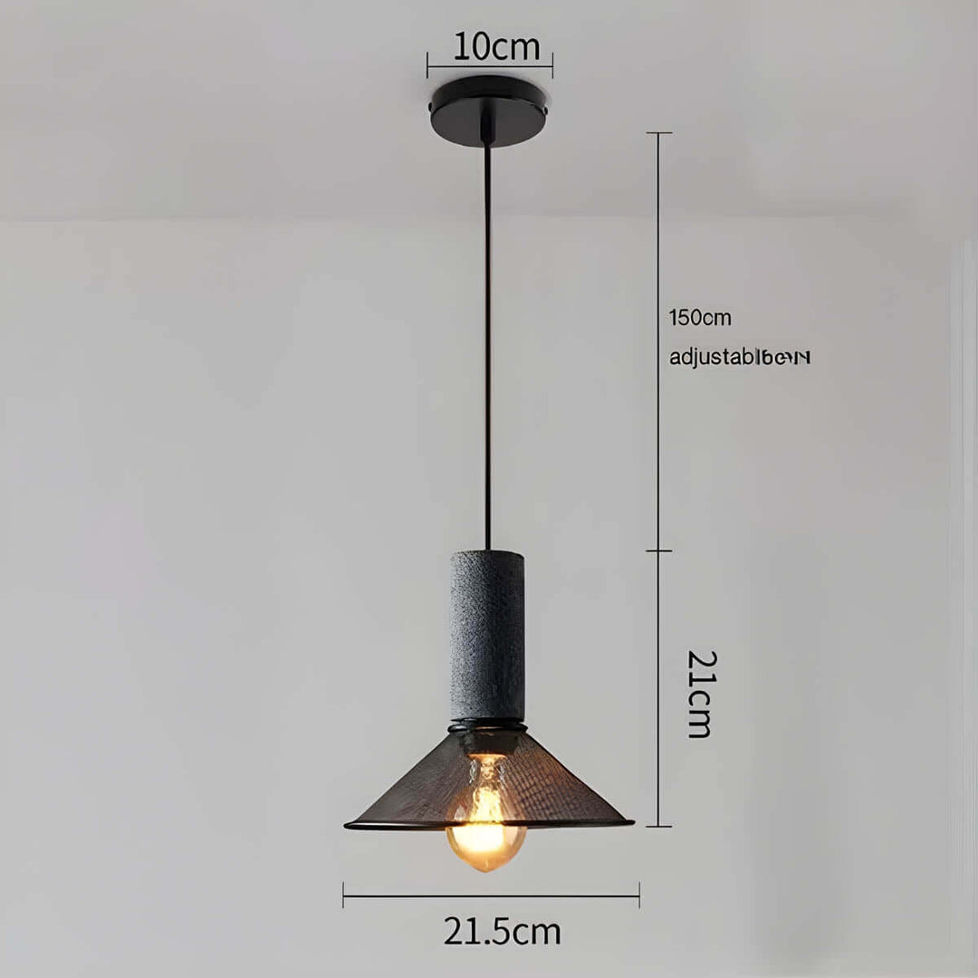 Industrial Pendant Light Concrete & Iron Ceiling Lamp