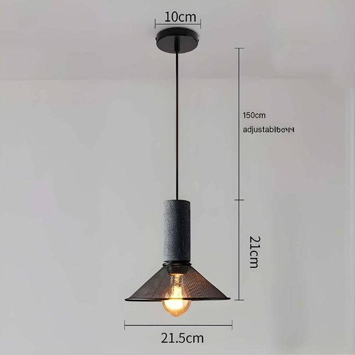 Industrial Pendant Light Concrete & Iron Ceiling Lamp
