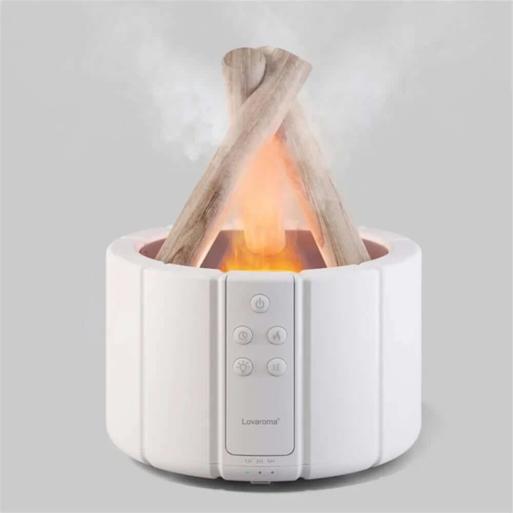 Ultrasonic Flame Humidifier Lamp